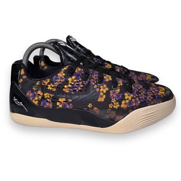 Nike Kobe 9 EM GS 'Floral' Basketball Sneakers 677619-001 Youth 6 Women's 7.5 - Picture 4 of 11